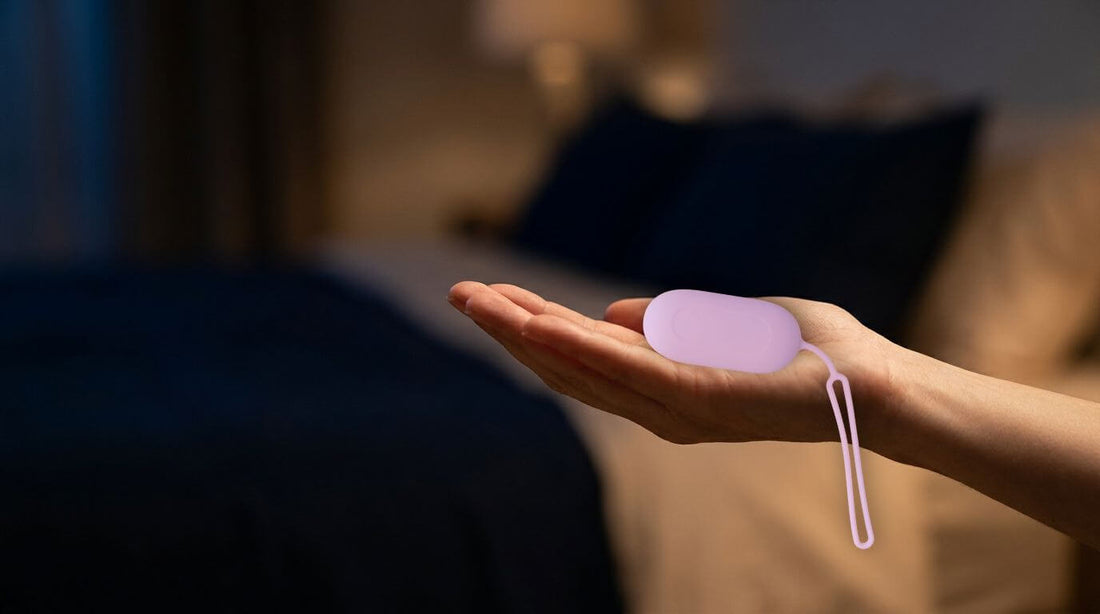 GoCalm device in the palm of a hand