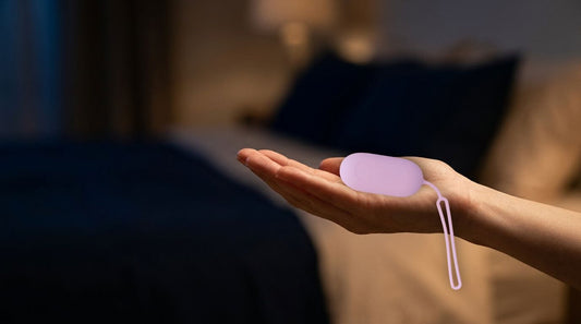 GoCalm device in the palm of a hand
